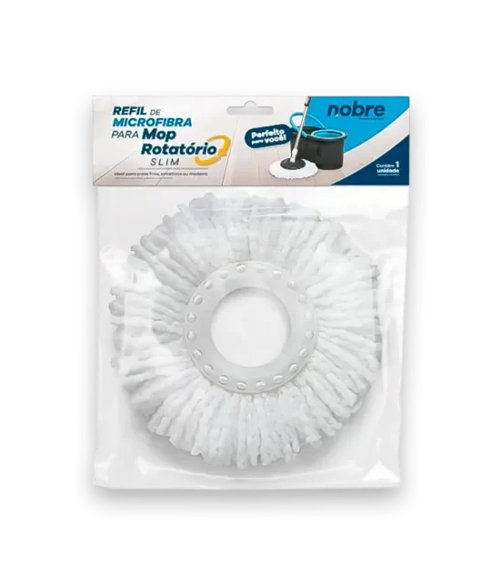 refil mop rotatorio slim microfibra