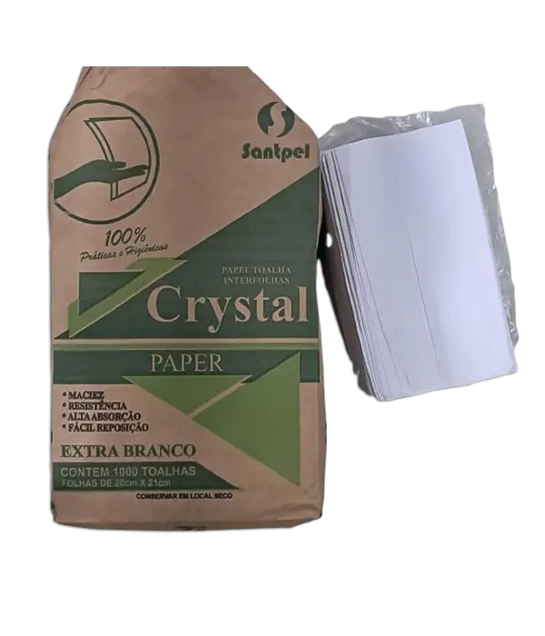 Papel-Toalha-Crystal-Branco Papel Toalha Crystal Branco